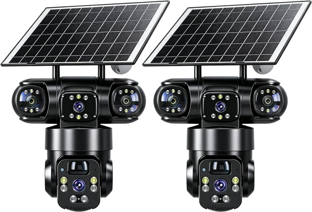 🎁2026 New Arrivals 50% OFF💥6K 9MP Outdoor Wi-Fi Security Camera | 10x Zoom, 3 Lenses, 360° PTZ | IP66 Waterproof, Color Night Vision, Two-Way Audio, Motion Tracking
