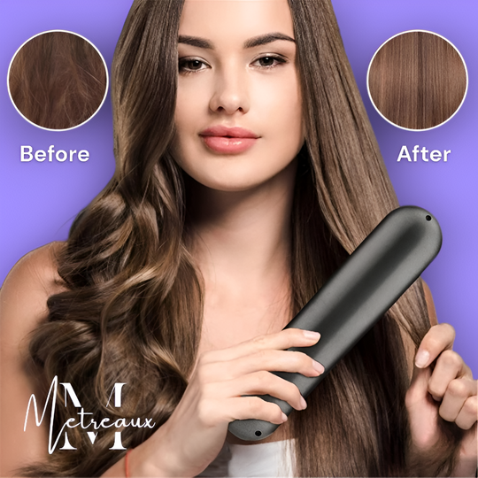 🔥🏆2026 New Year Sale 50% OFF💁‍♀️Wireless Ceramic Heating Hair Straightening Hairbrush