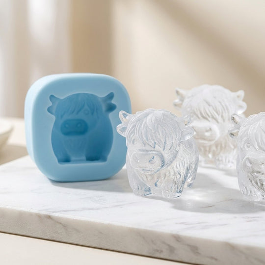 🎁💥PRIX SPÉCIAL DERNIER JOUR !🐮 Moule à glaçons Mini Vache des Highlands – Glaçons 3D mignons pour boissons et fêtes &  Cadeaux
