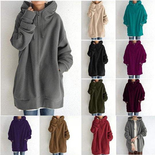 49% OFF🌷Women's Autumn/Winter Zipper Hooded Sweater