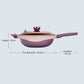 🍳🔥 Non-Stick Pan with Steamer Basket - Healthy Cooking without Oil, Even Heat Distribution for Perfect Results Every Time ✨