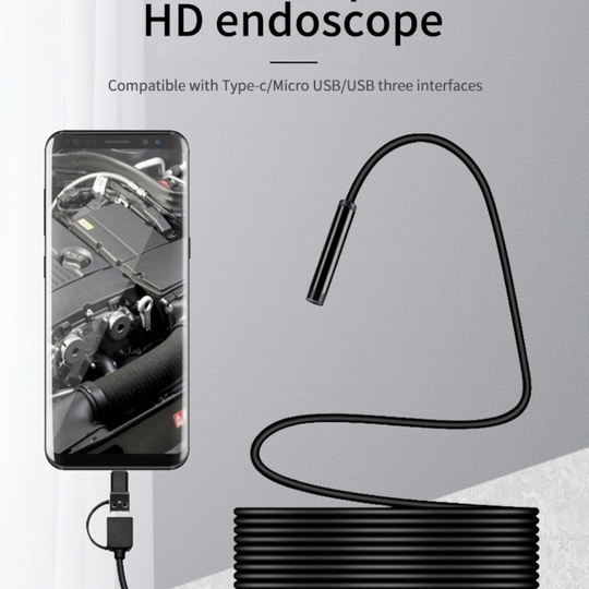 🔎 Plug-and-Play Endoscope Camera – Compatible with Android & iPhone & ipad for Direct Connection