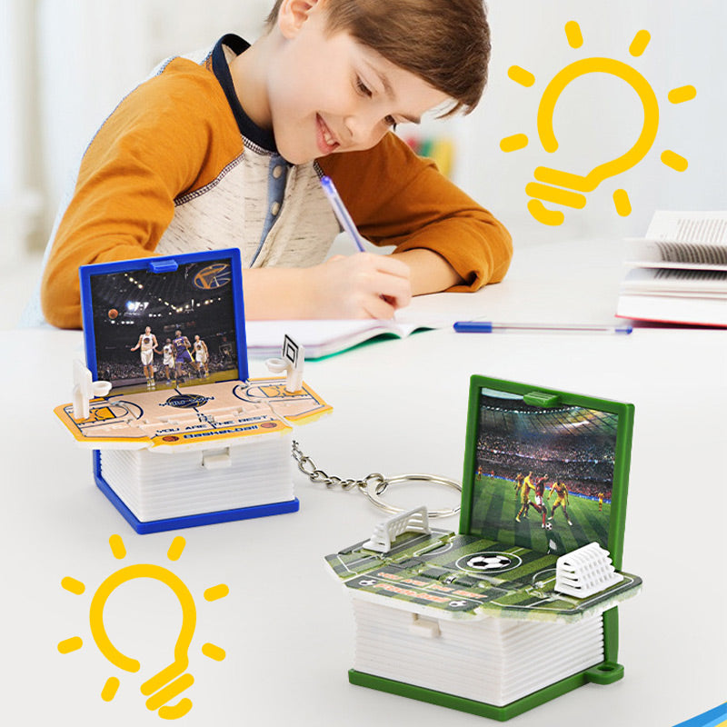 3D Foldable Dinosaur Castle Book Keychain