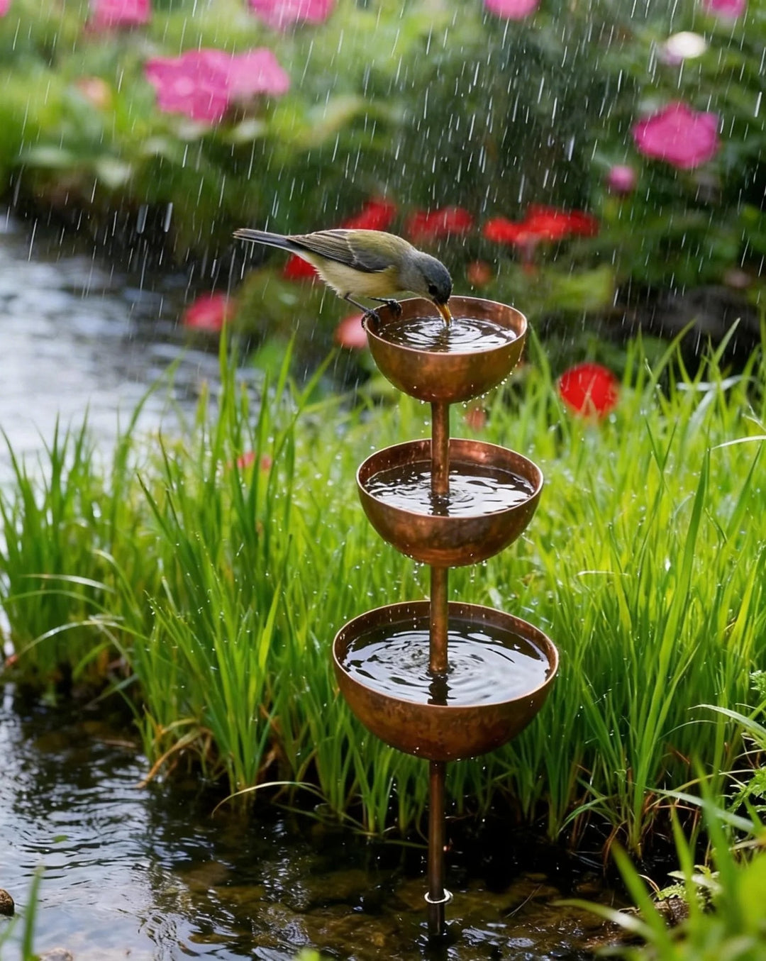 🐦LAST DAY SALE 50% OFF⚡ Rain Catcher - Plant Support 🌧️Metal Garden Ornament