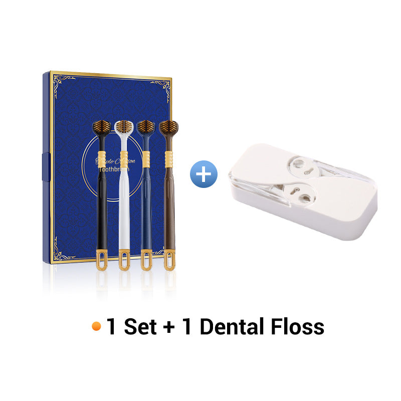 Three-head multi-angle cleaning toothbrush to ensure your oral safety