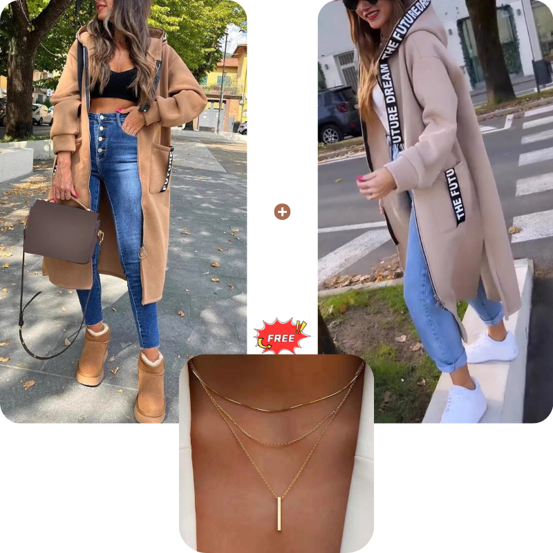 ⌛Limited-Time Offer🧥New This Season - Long Zipper Hoodie with Pockets - Versatile, Warm, and Comfortable