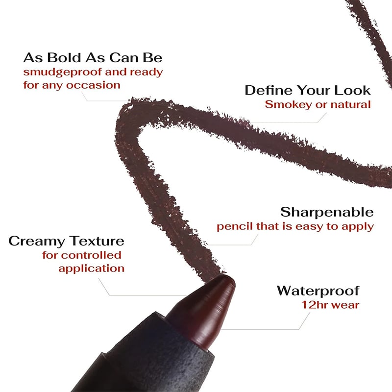 🌟24 HR Waterproof Eyeliner Duo Sharpenable Eye Pencil