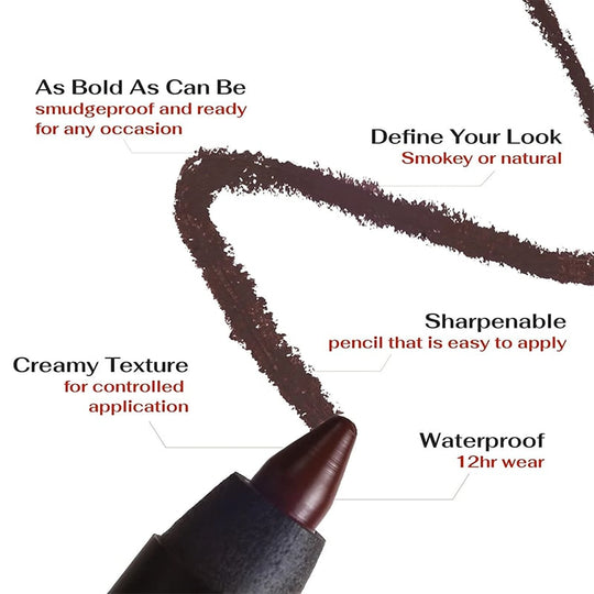 🌟24 HR Waterproof Eyeliner Duo Sharpenable Eye Pencil