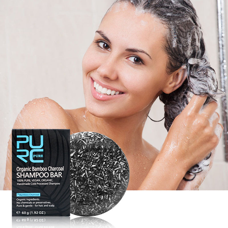 🤲Handmade Bamboo Charcoal Natural Shampoo Soap |🌱 Seedlings extracts nourish the hair roots|🧘‍♂️Eastern Philosophy of Health and Wellbeing