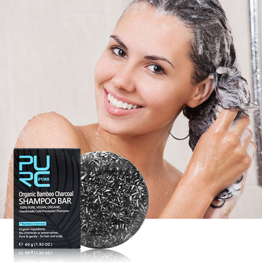 🤲Handmade Bamboo Charcoal Natural Shampoo Soap |🌱 Seedlings extracts nourish the hair roots|🧘‍♂️Eastern Philosophy of Health and Wellbeing