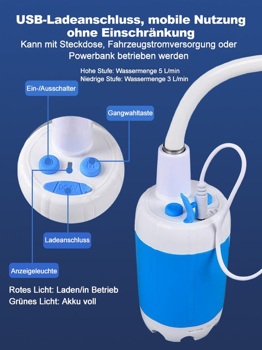 🚿Stay Fresh Outdoors✨Portable Camping Shower with Adjustable Flow – For Easy & Convenient Outdoor Cleaning!