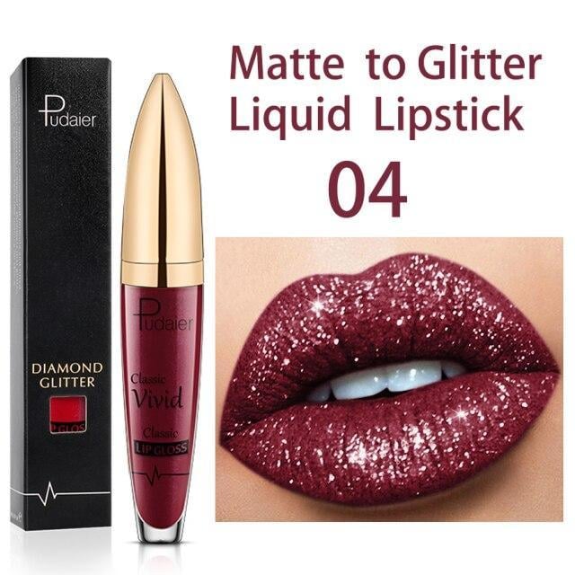 🔥Nieuwjaarsuitverkoop 49% KORTING - Diamond Lip Gloss Matte To Glitter Liquid Lipstick🎁Koop 3, betaal 2