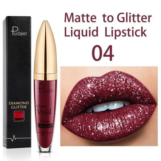 🔥Nieuwjaarsuitverkoop 49% KORTING - Diamond Lip Gloss Matte To Glitter Liquid Lipstick🎁Koop 3, betaal 2