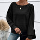 Autumn Sale-50% Off🌹Solid Round-Neck Striped Top with Long Sleeves