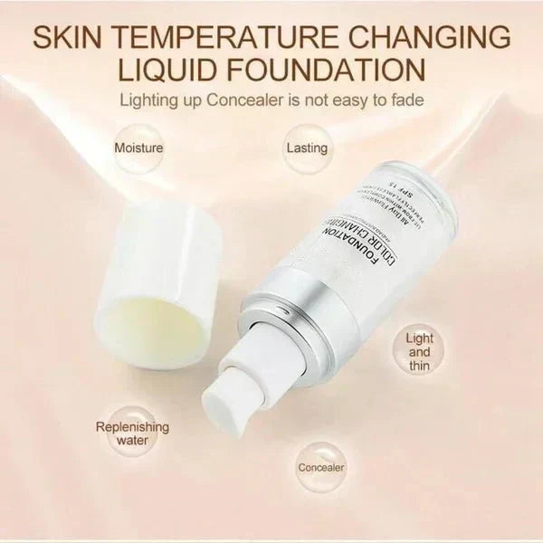 🎁 KÖP 1 FÅ 1 GRATIS! ✨ Färgförändrande foundation för mogen hud - Felfri täckning, naturligt utseende & Långvarig återfuktning 💧💄