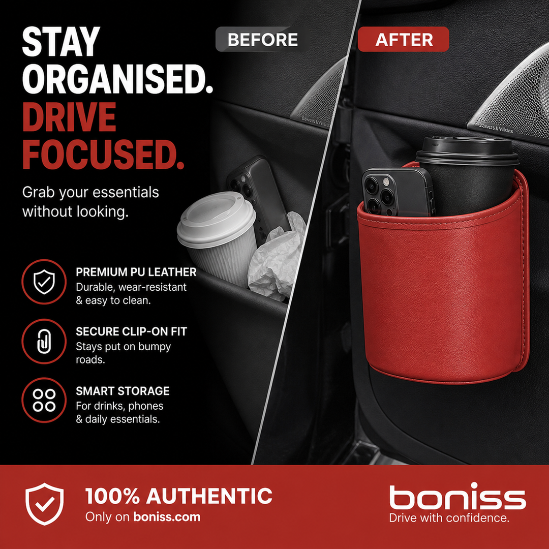 🥳2026 HOT SALE🥳💞50K+ SOLD!🚗🧺 30% OFF! Leather Car Door Cup Holder – Wide‑mouth opening, easy reach for drinks & phone. Clip‑on secure fit. PU leather, tough & stylish. 🛡️✨