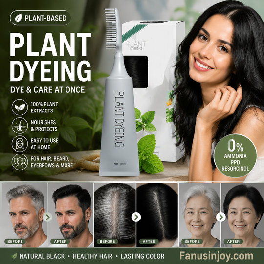 ✨ German Plant-Based Hair Dye for Salon-Perfect Roots – 100% Plant Power, Easy to Use & Covers Gray Hair in 5 Minutes 🌿