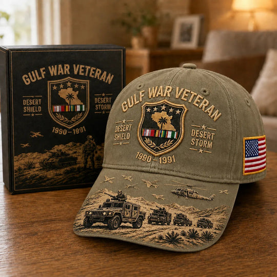 LAST DAY SALE 30% OFF⚡50K+ SOLD!!⚡Gulf War Veteran Desert Shield & Desert Storm Commemorative Cap