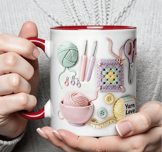 🔥LAST DAY SALE 30% OFF!!🏆Flash Sale⚡ 50K+ SOLD! Almost Gone💥Yarn Love Mug, Gift For Crafters And Creative Souls