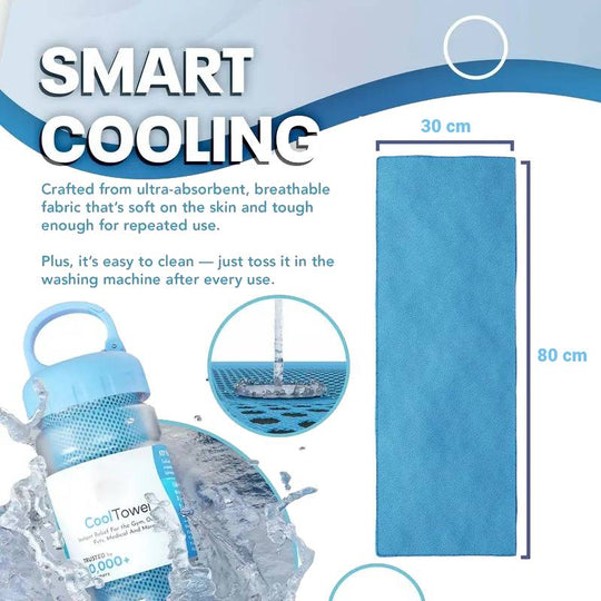 ⏰Summer Sale Buy 1 Get 1 Free❄💦Cold Sweat Towel You Can Use Anywhere, Anytime! Reusable Soft Absorbent Cooling Portable– UK Ready!