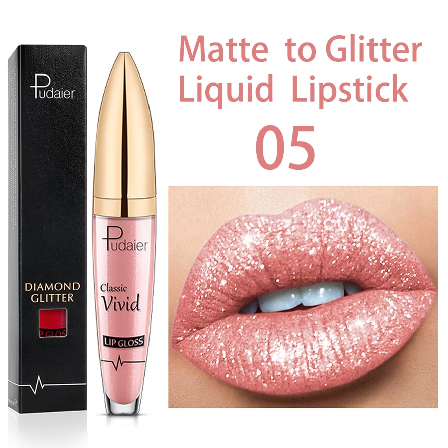🔥Nieuwjaarsuitverkoop 49% KORTING - Diamond Lip Gloss Matte To Glitter Liquid Lipstick🎁Koop 3, betaal 2