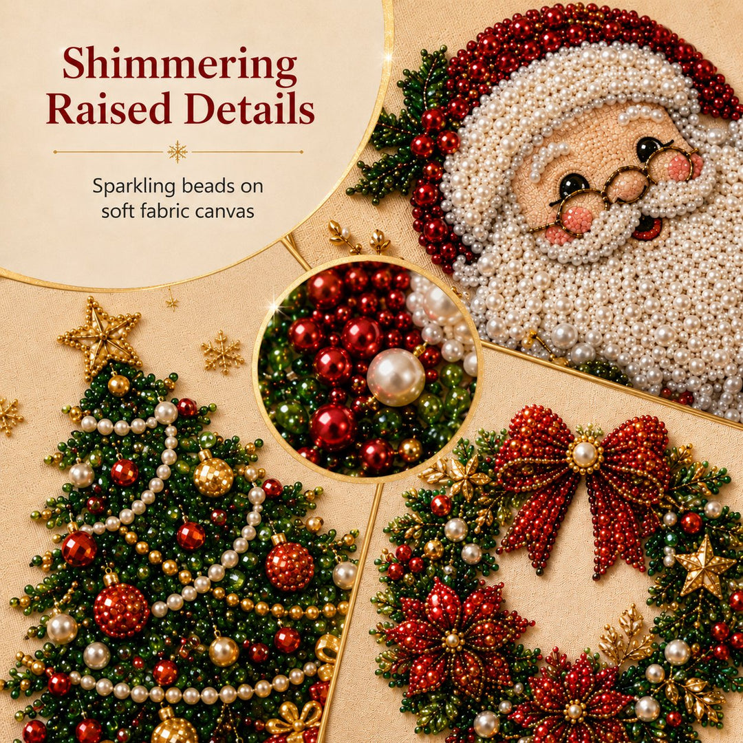 📢📢 50% OFF NOW !!🎄Christmas Pearl Diamond Art Hanging Ornament Kit | Resistant Non-Fading Pearl Beads DIY Handmade Holiday Hanging Decor 🎅💎