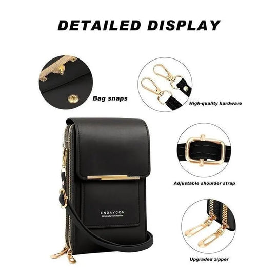 ⌛⏰50% OFF – Today Only!🎁👝Use Your Phone Hands-Free! Touchscreen Crossbody Bag – No-Dig Design