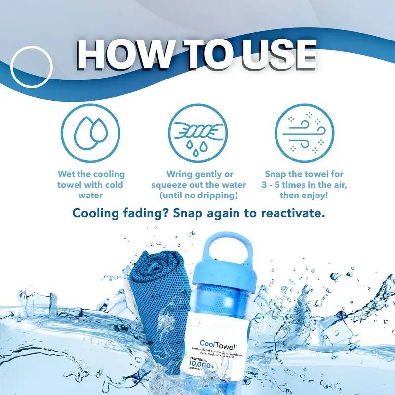 ⏰Summer Sale Buy 1 Get 1 Free❄💦Cold Sweat Towel You Can Use Anywhere, Anytime! Reusable Soft Absorbent Cooling Portable– UK Ready!