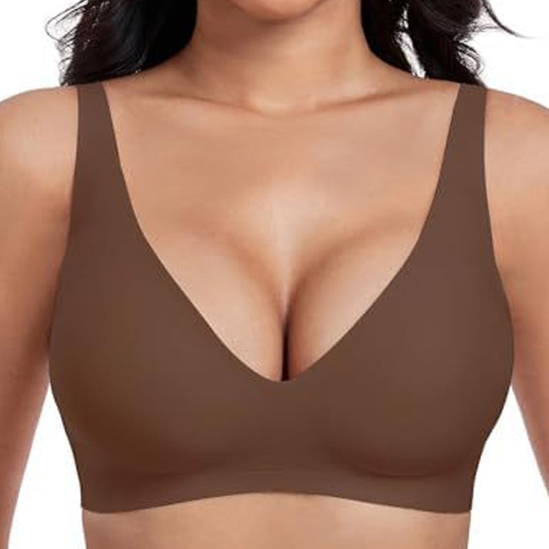 ⏳LAST DAY SALE 50% OFF💕Womens Comfortable Wireless Bralettes Seamless Deep V Everyday Bra