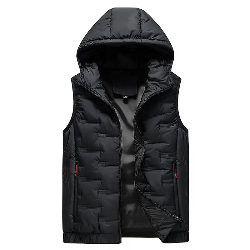 🔥 Layer More, Move Freely | Men's Lightweight Hooded Zip-Up Vest