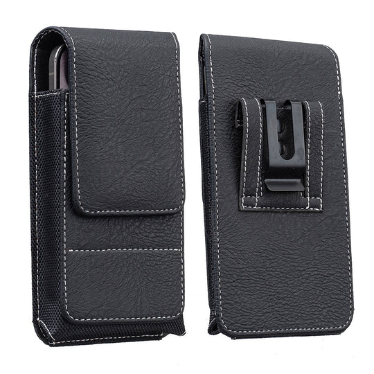⚡Big Discount | Waist Belt Cell Phone Pouch 📱 Multi-Pocket Leather Holster with Card Holder