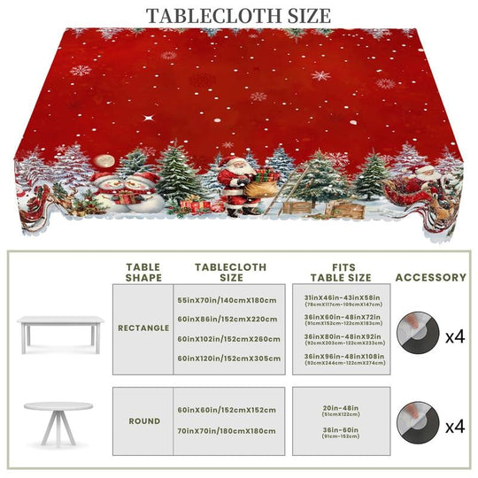 💥DERNIER JOUR DE VENTE -50%⏰50 000+ VENDUS ! ✨Nappe de Noël