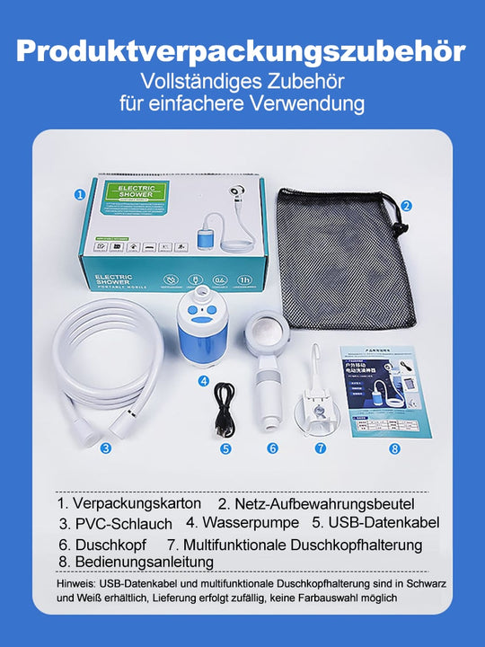 🚿Stay Fresh Outdoors✨Portable Camping Shower with Adjustable Flow – For Easy & Convenient Outdoor Cleaning!