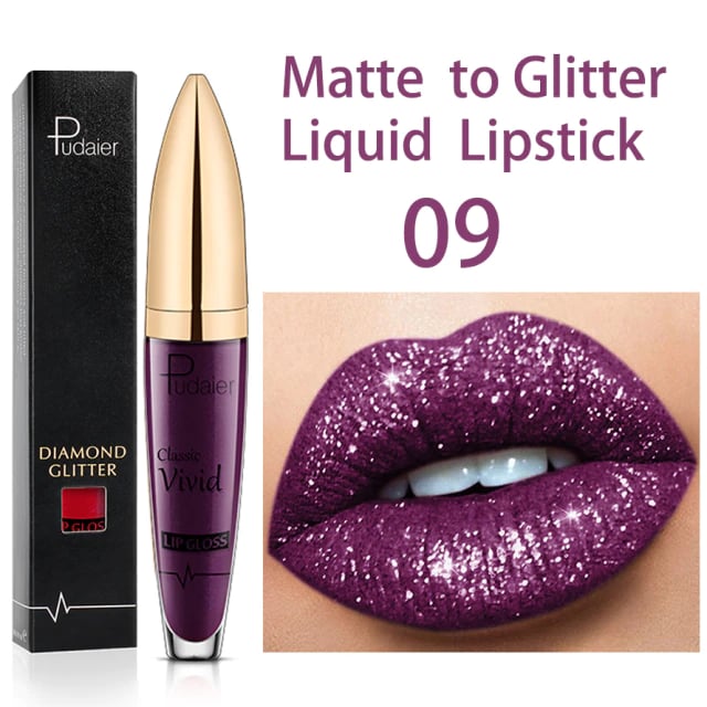 🔥Nieuwjaarsuitverkoop 49% KORTING - Diamond Lip Gloss Matte To Glitter Liquid Lipstick🎁Koop 3, betaal 2