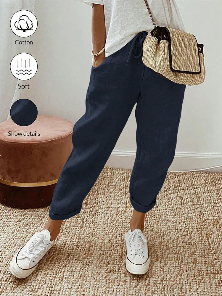 👖 20% OFF NOW ! ⚡ Casual Cotton and Linen Pants for Women – Skin-friendly Breathable, Loose Fit & All-match Daily Wear Design ☁️