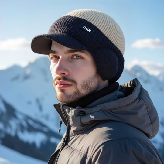 🎁 The Perfect Christmas Gift for Him: Winter Knitted Earflap Hat - Ultimate Cold Protection & Style🧢
