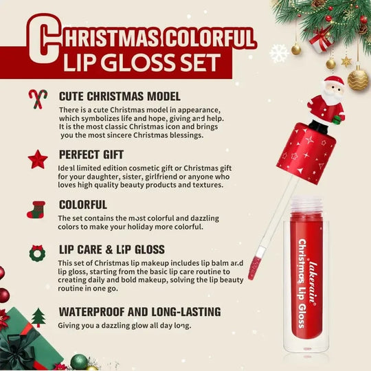 🎅Christmas Hot Sale 49% Off💄✨ Christmas Lip Gloss Set – 6 Colors