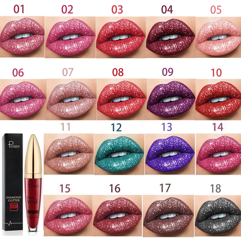 🔥Nieuwjaarsuitverkoop 49% KORTING - Diamond Lip Gloss Matte To Glitter Liquid Lipstick🎁Koop 3, betaal 2