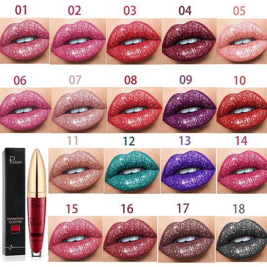 🔥Nieuwjaarsuitverkoop 49% KORTING - Diamond Lip Gloss Matte To Glitter Liquid Lipstick🎁Koop 3, betaal 2