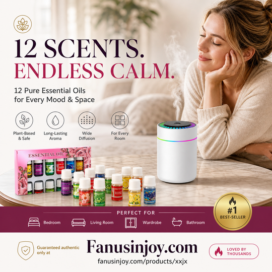 🔥Limited Time 66% Off！🎁🌺The fresh scent lifts your mood！🌷12-Pack Water Soluble Essential Oils Set
