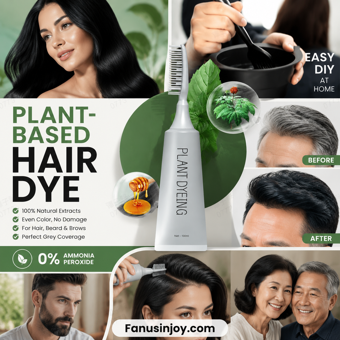 ✨ German Plant-Based Hair Dye for Salon-Perfect Roots – 100% Plant Power, Easy to Use & Covers Gray Hair in 5 Minutes 🌿