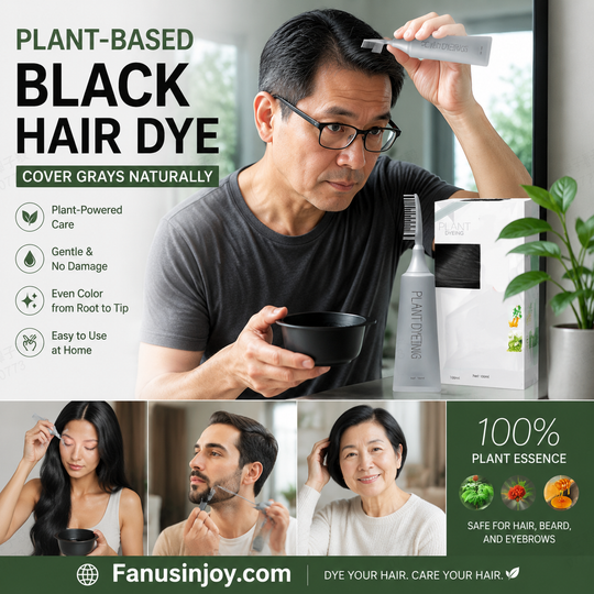 ✨ German Plant-Based Hair Dye for Salon-Perfect Roots – 100% Plant Power, Easy to Use & Covers Gray Hair in 5 Minutes 🌿