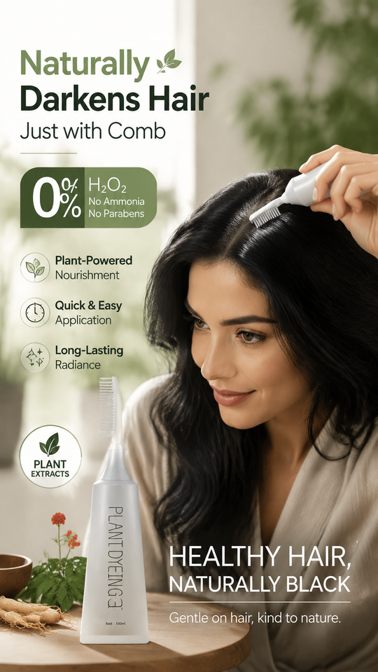 ✨ German Plant-Based Hair Dye for Salon-Perfect Roots – 100% Plant Power, Easy to Use & Covers Gray Hair in 5 Minutes 🌿