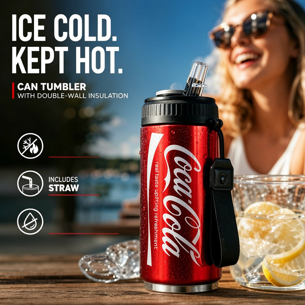 🔥SUMMER HOT SALE £9.99!!💥50K+ SOLD!🥤Double-Layer Stainless Steel Cola Can-Shaped Insulated Cup