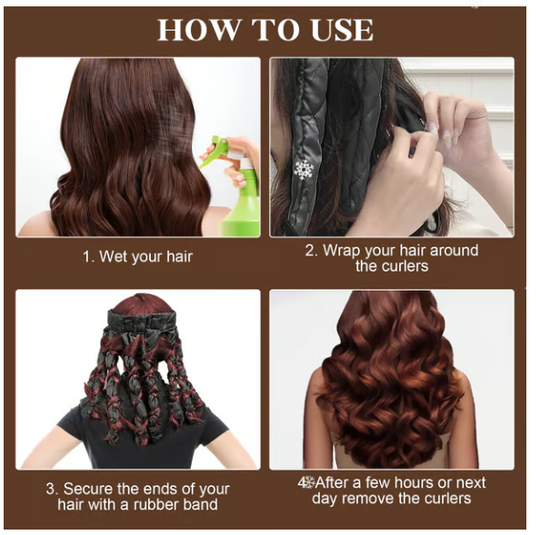 💥OFFERTA SPECIALE💥Fascia per capelli da indossare durante la notte, ferro arricciacapelli senza calore🧑‍🦱🥰