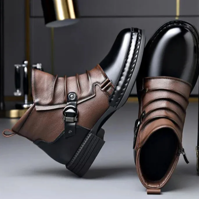 👢 50% OFF NOW! ⏰ Men‘s Genuine Leather Ankle Boots – Durable, Stylish & All-Day Comfort for Casual & Work 🔧