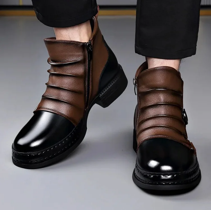 👢 50% OFF NOW! ⏰ Men‘s Genuine Leather Ankle Boots – Durable, Stylish & All-Day Comfort for Casual & Work 🔧