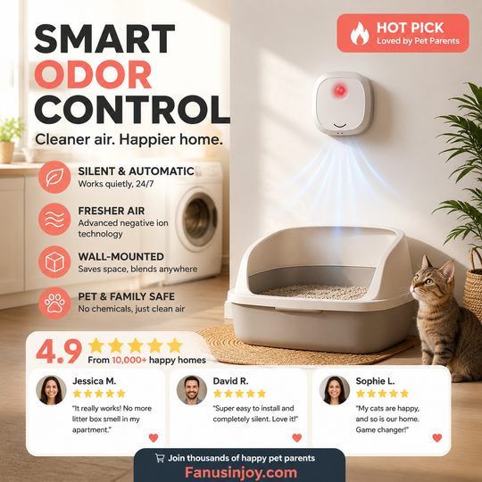 🔥Limited Time 70% OFF! 🌬️Say goodbye to unpleasant odors with it! Smart Quiet Pet Odor Eliminator