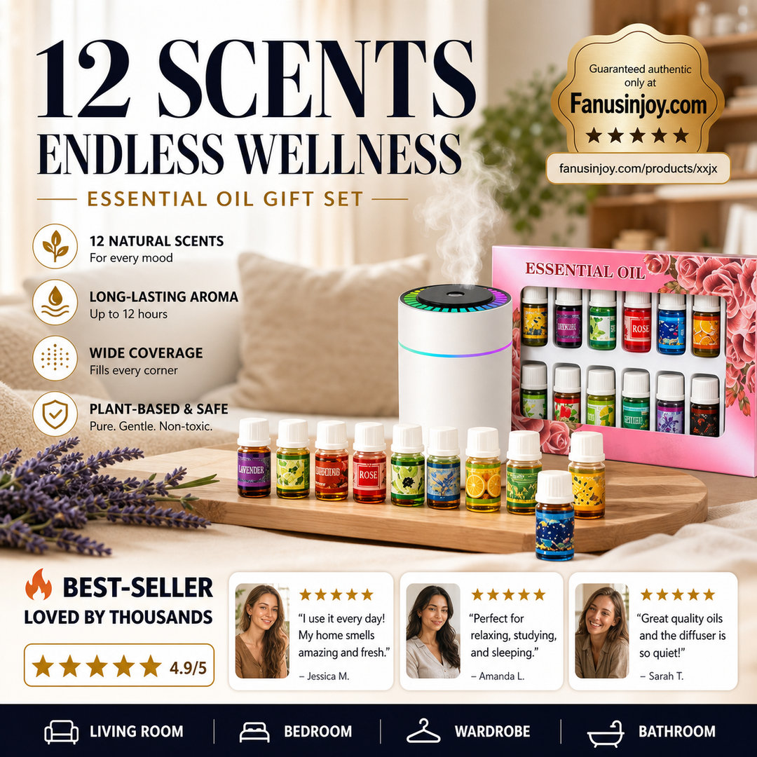 🔥Limited Time 66% Off！🎁🌺The fresh scent lifts your mood！🌷12-Pack Water Soluble Essential Oils Set