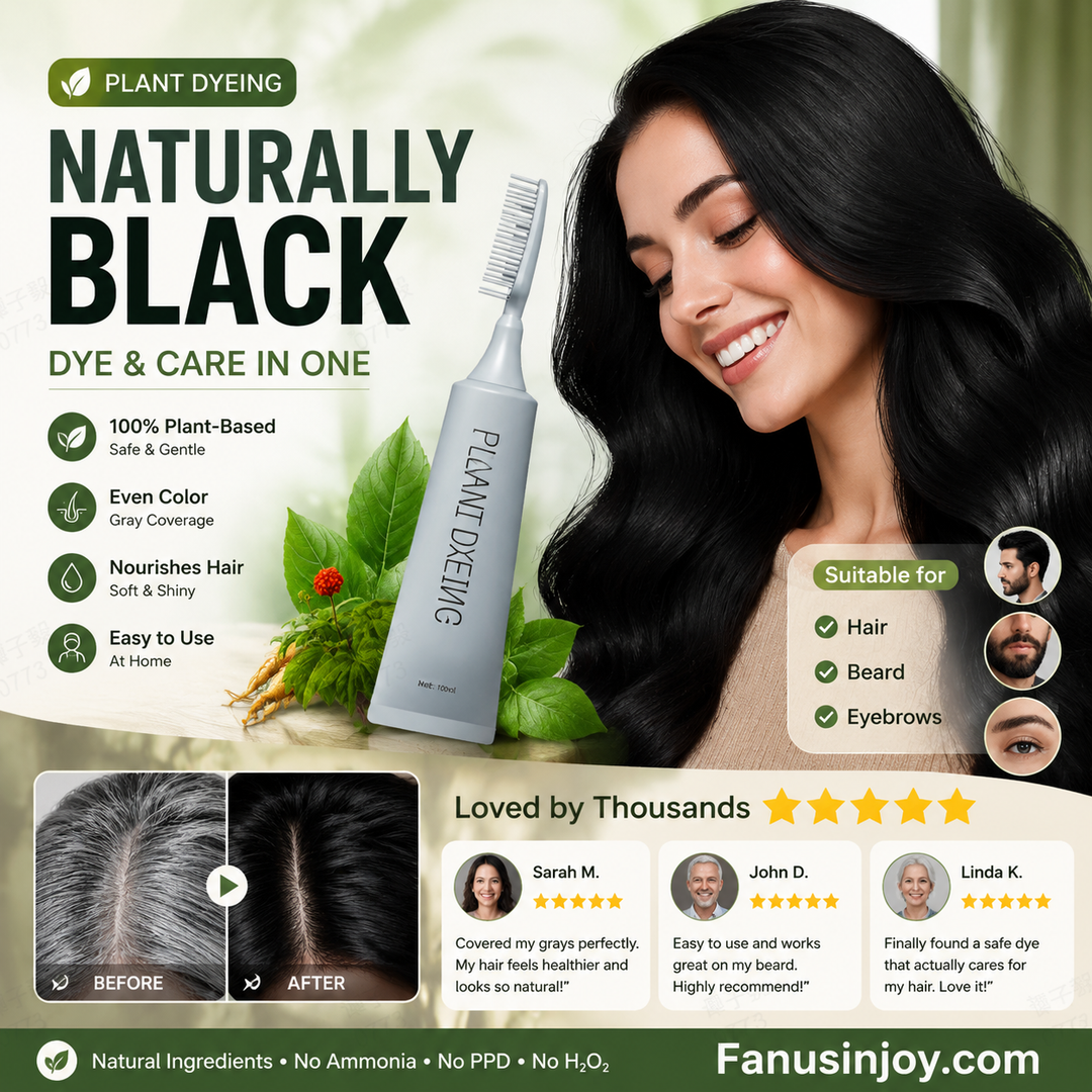 ✨ German Plant-Based Hair Dye for Salon-Perfect Roots – 100% Plant Power, Easy to Use & Covers Gray Hair in 5 Minutes 🌿